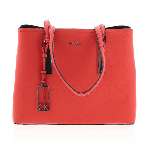 Calvin Klein Handbags - Calvin Klein bright red leather shoulder bag
